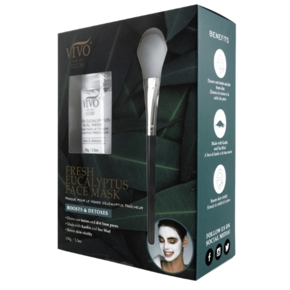 FRESH EUCALYPTUS FACE MASK - BOOSTS & DETOXES - VIVO PER LEI ALLURE - Picture 4 of 4